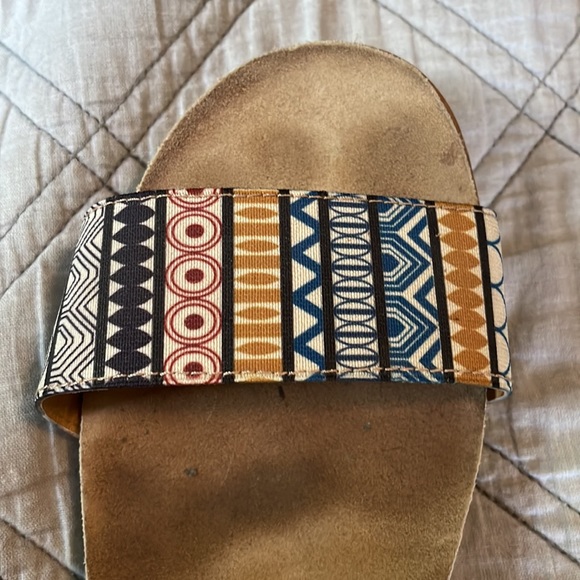 Palladium wedges with African print and leather straps - Picture 4 of 5